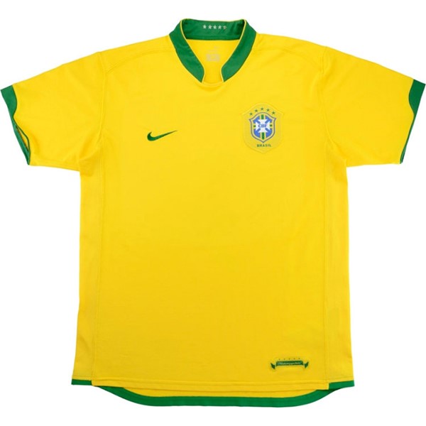 Tailandia Camiseta Brasil 1ª Retro 2006 Amarillo